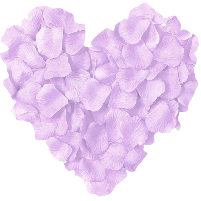 LZXD 1000 Pieces Light Purple Artificial Silk Rose Petals Flower Decoration Wedding Party Color Light Purple - Image 1